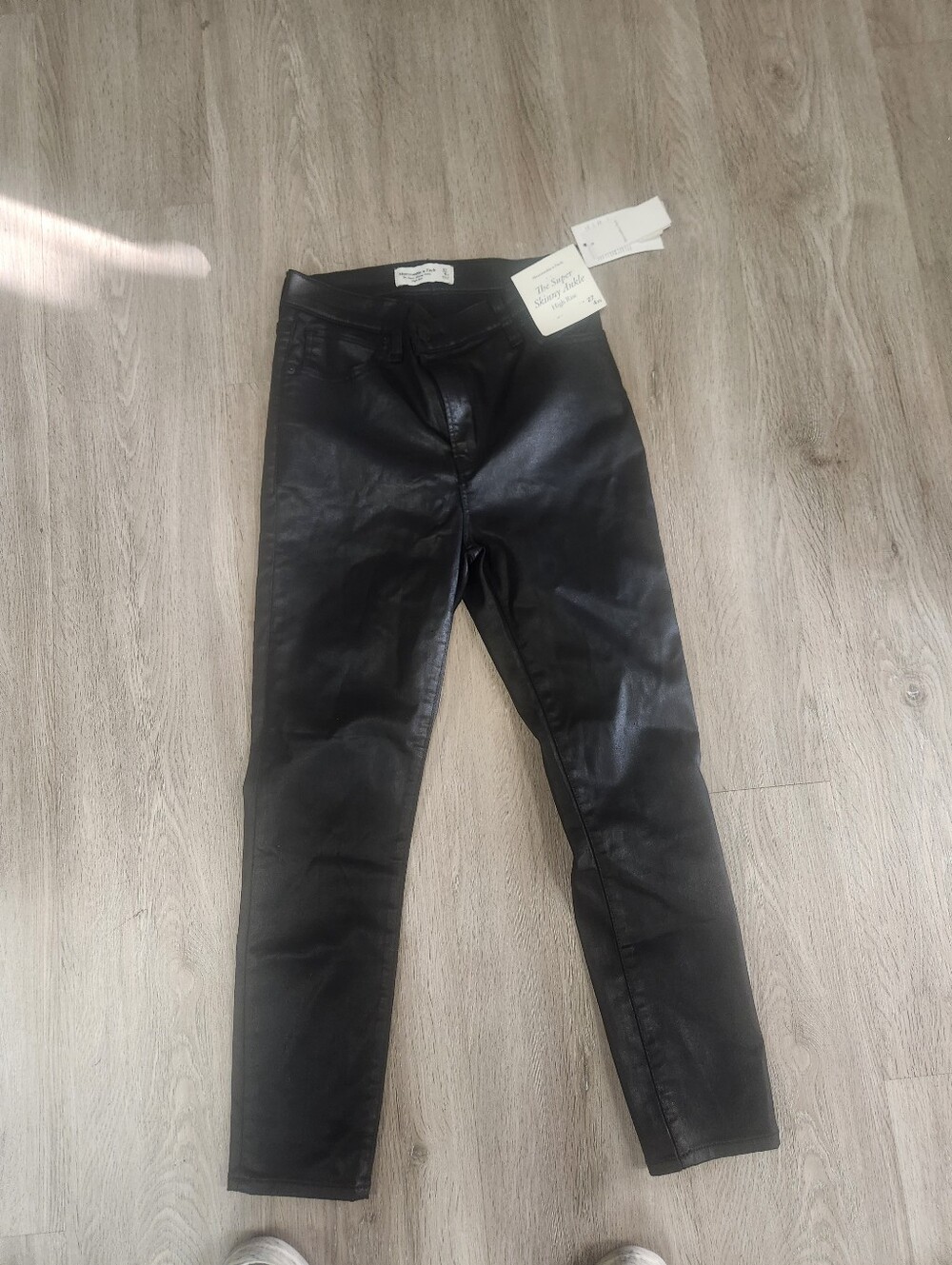 Abercrombie & Fitch Black Skinny Faux Leather Jeans